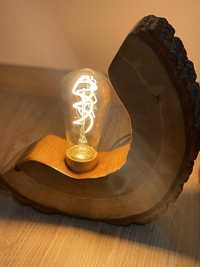 Интериорна ръчно изработена лампа от бук
