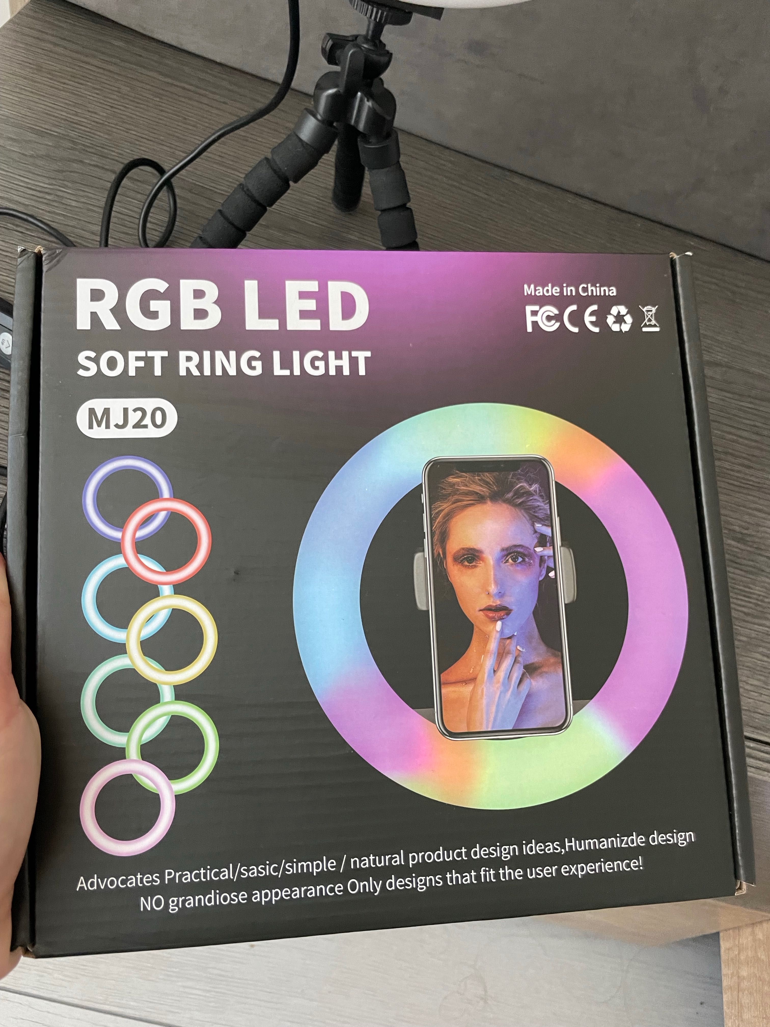 15 цвята RGB LED ринг с Мини Tripod