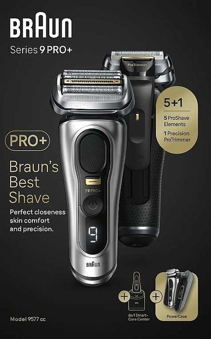 Электрическая бритва Braun S9 Pro+ 9577cc Silver SmartCare, PowerCase