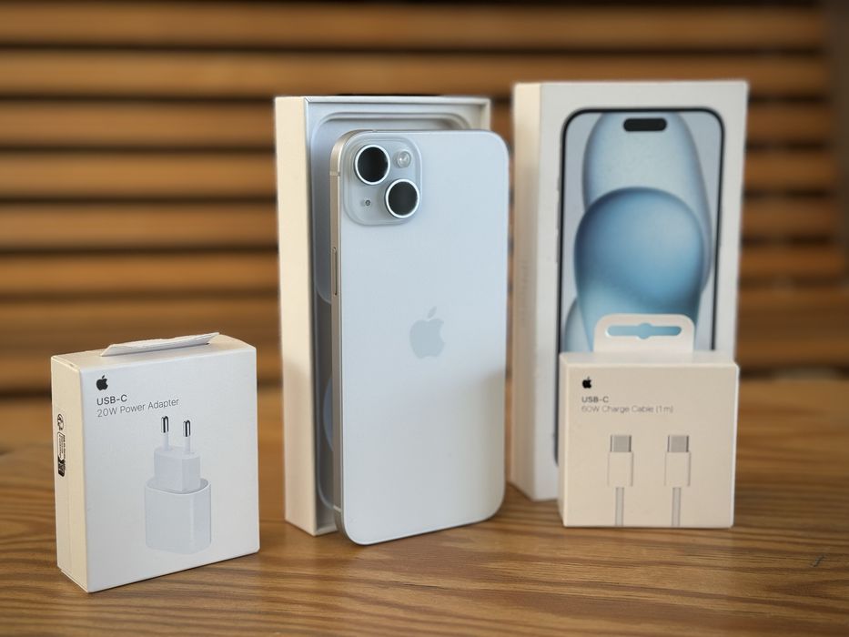 iPhone 15 PLUS Blue 128GB |Neverlocked|Garantie 2026/Factura•FullBox|