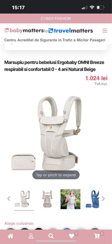 Marsupiu Ergobaby OMNI Breeze ,0-4 ani