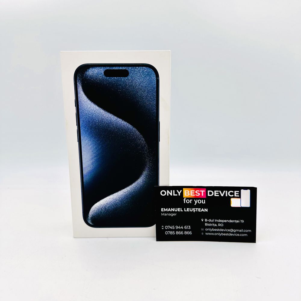 iPhone 15 Pro Blue Titanium 256GB SIGILAT / GARANTIE