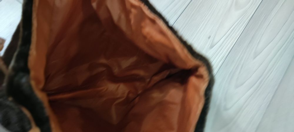 Чанта с естествен косъм визон и тюлен