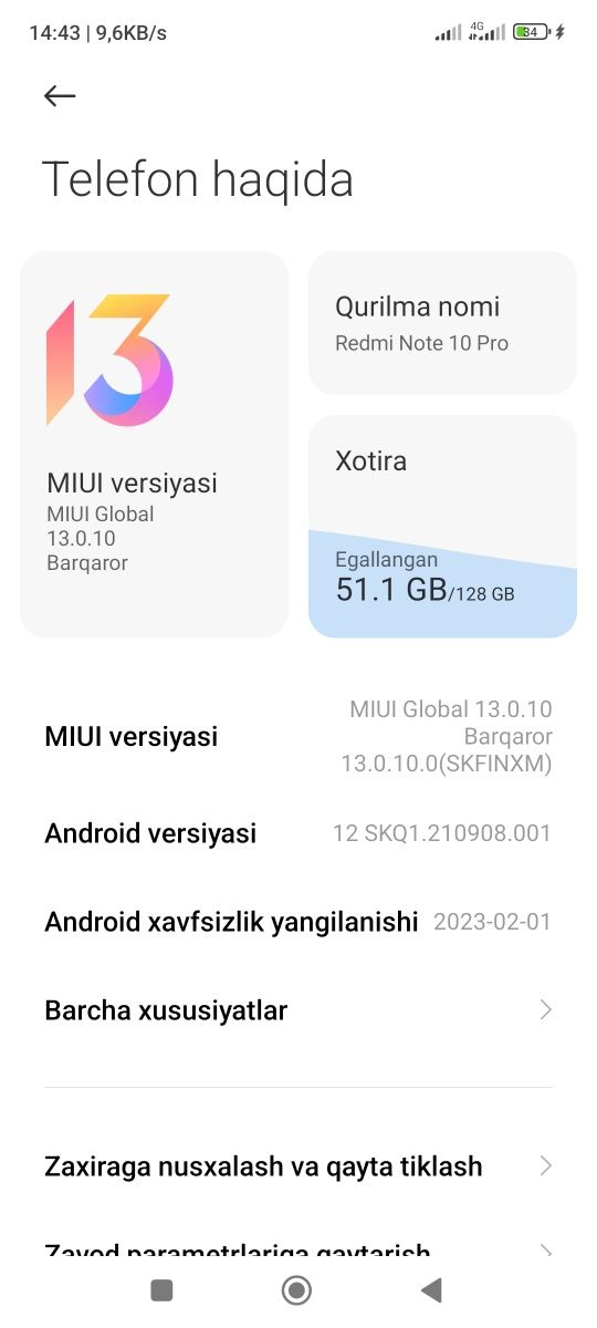Redmi not 10 pro