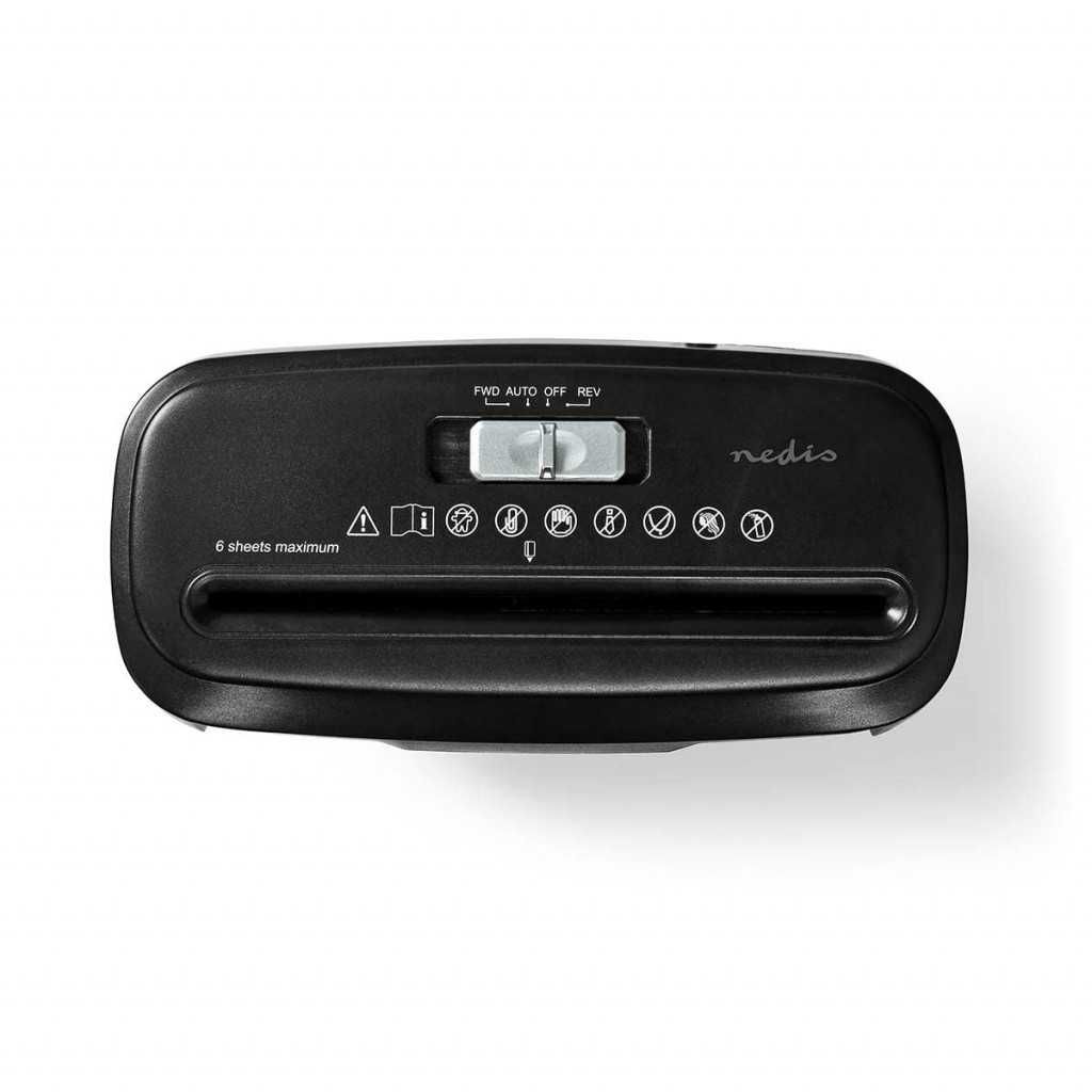 Шредер Nedis PASH112BKA4 /6 x A4 страници ,10 л ,din 2 /190 W