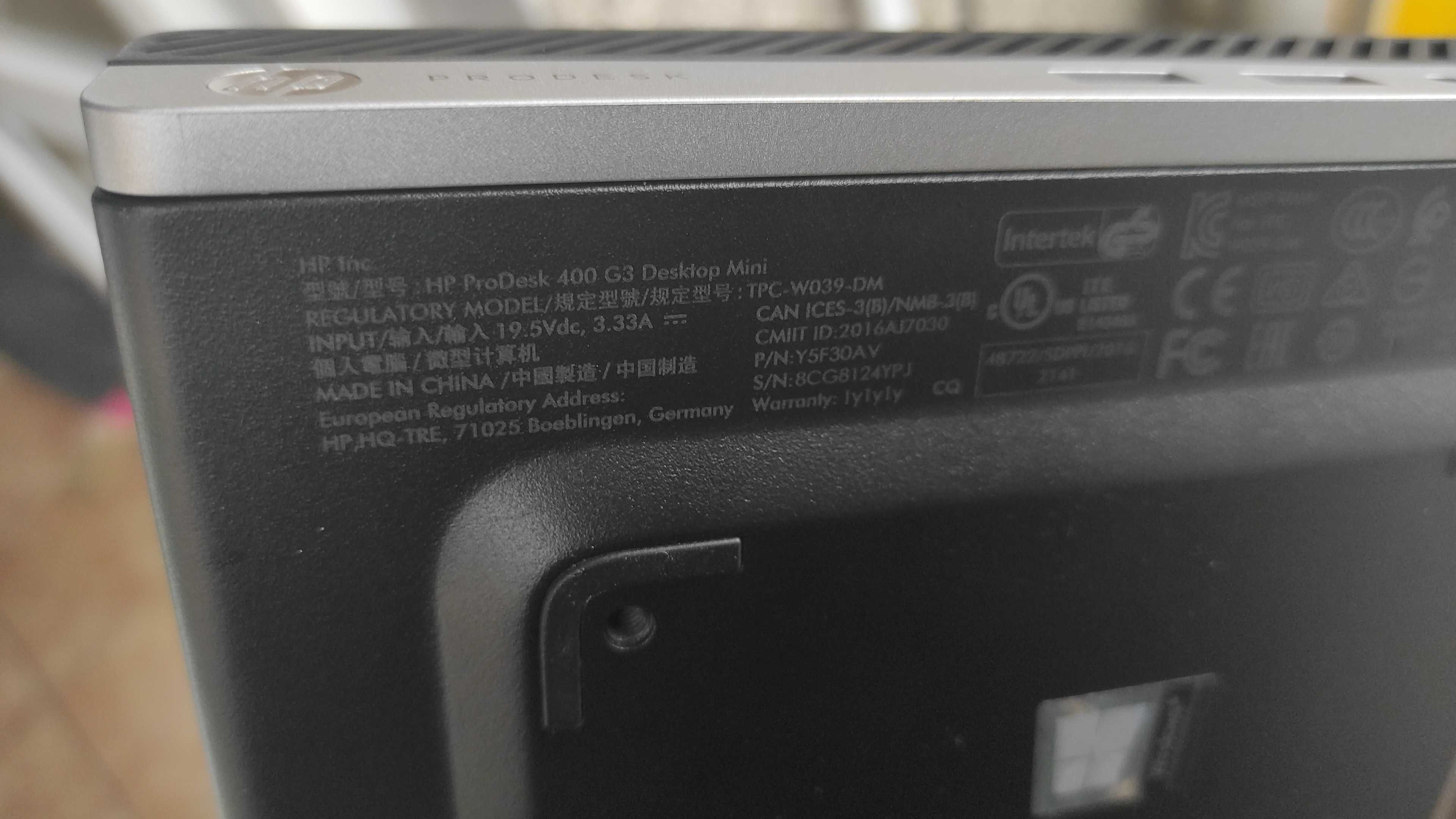 HP ProDesk 400 G3 Mini