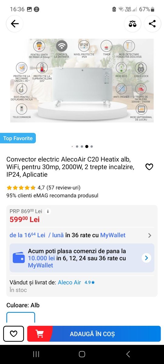 Convector electric