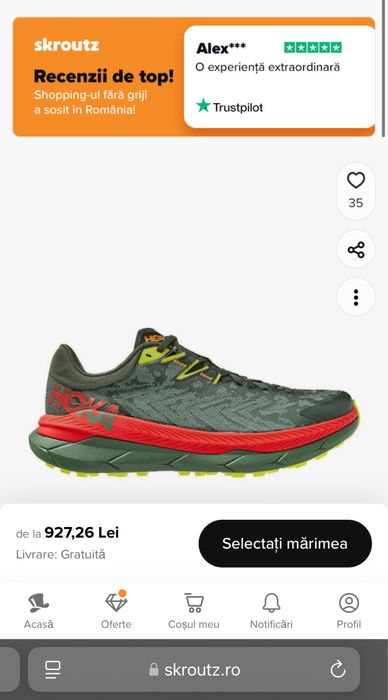 Hoka Tecton X, 43 1/3, 27.5cm