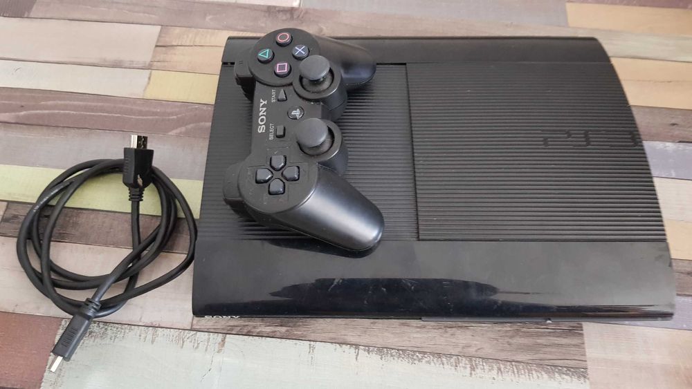 PS 3 playstation 3 Sony PS3, HDD 500 Gb+75 jocuri FIFA 19 GTA 5 MK NFS