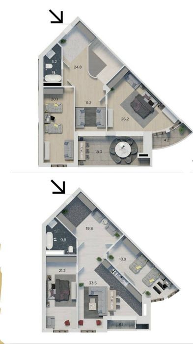 Продажа 5-Комнатная в ЖК Tiara Residence