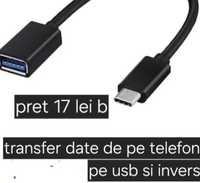 Adaptor pentru telefon.Otg.Aux