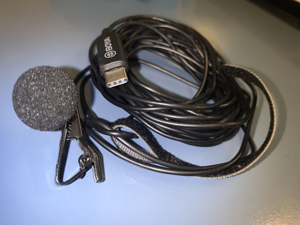Microfon / Lavaliera Boya BY-M3, 6 metri, conexiune USB C