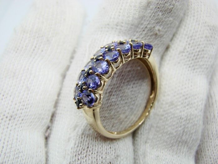 Unicat Inel Aur 14K Cu Tanzanite Si Safire Tanzanit