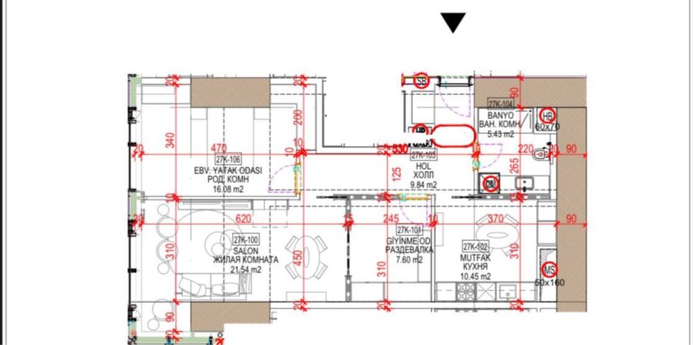 Выгодная Инвестиция!!!  ЖК  NEST ONE.    3/27/51 74 м2 вид на ПАРК