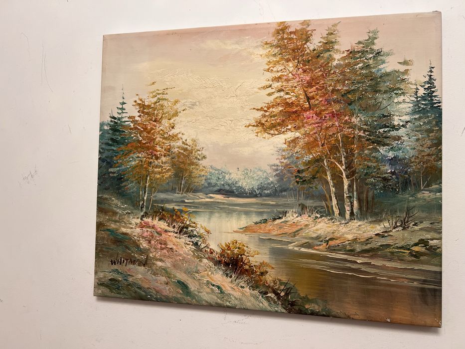 Pictura in ulei pe panza semnata.