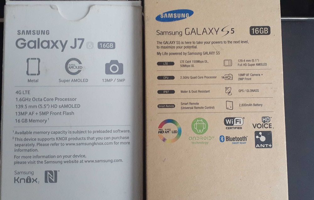 Samsung Galaxy S5 (SM-G900F) и Samsung Galaxy J7-2016 (SM-J710FN)