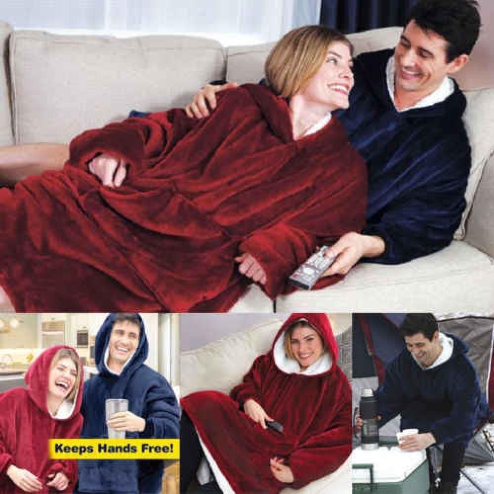 Толстовка-плед с капюшоном Huggle Hoodie - это самый уютный и комфортн