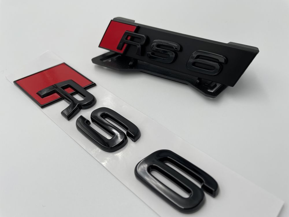 Set Embleme Audi RS6 negru s-line