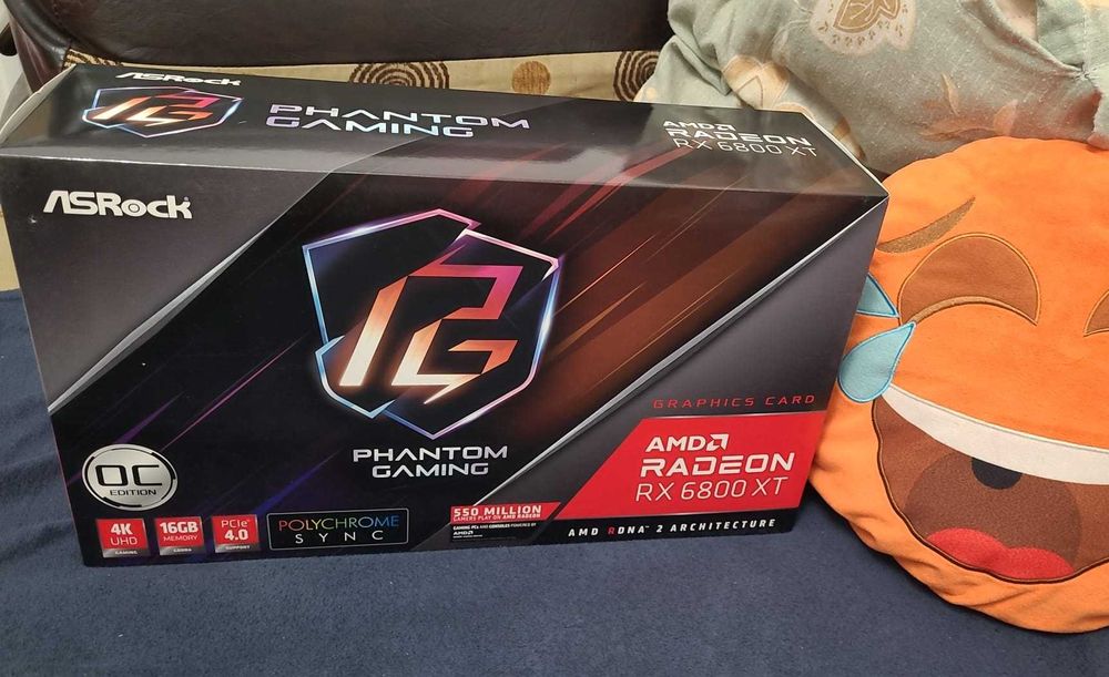 Placă video ASRock Radeon RX 6800 XT Phantom Gaming OC, 16GB GDDR6