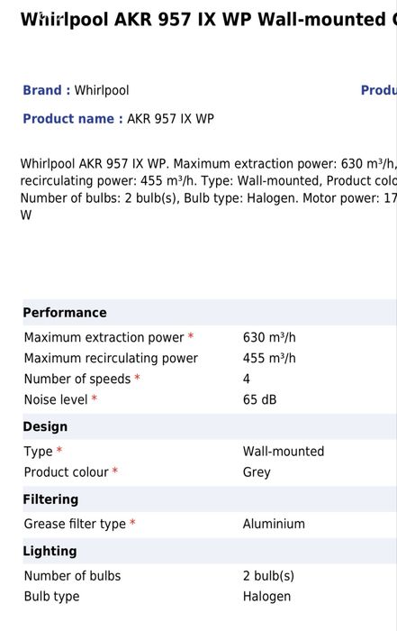 Аспиратор 80 см 630 куб.ч много запазен