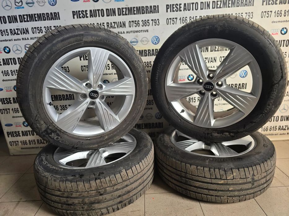 Set Jante Aluminiu R19 2 Dimensiuni Audi Q4 E-Tron 235/55R19 255/50R19 5X112 Anvelope Vara Dot 2023