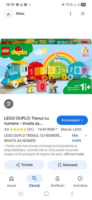 Lego duplo tren cu numere