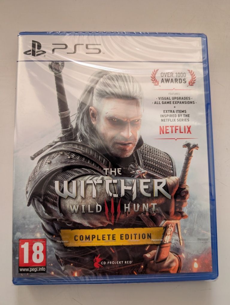 Продам игру для PS5 Ведьмак 3 со всеми DLC в заводской плёнке