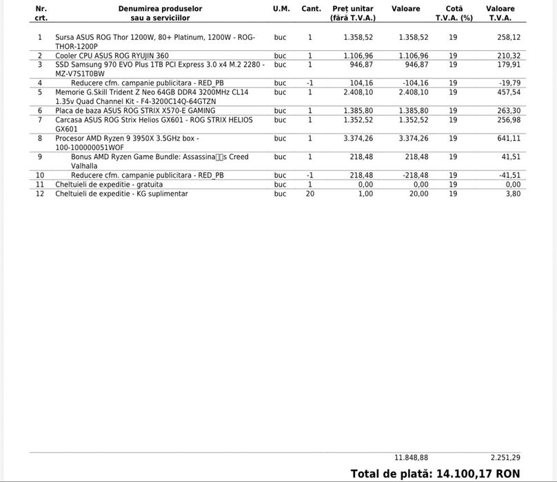 PC GAMING + monitor - pret initial 17.000lei