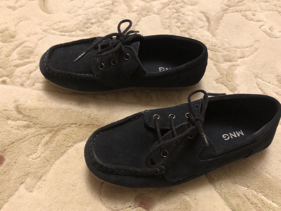 Mocasini din piele intoarsa Mango, marime 31