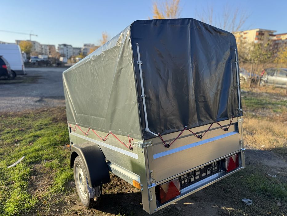 Remorca nouă cu prelată 750 kg, 205x114x120 cm