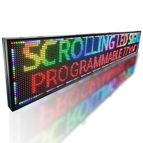 200x40 CM Firma luminoasa LED RGB +temperatura Caseta reclama exterior