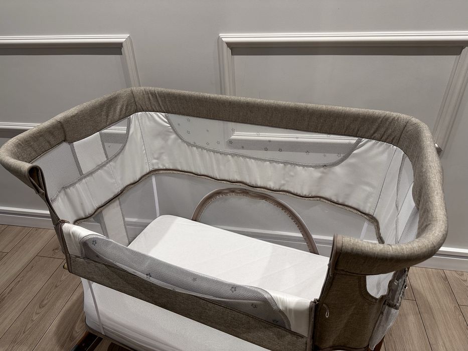 Patut co-sleeper 4in1 MoMi + saltea de bambus