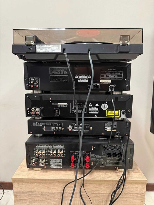 Ретро аудио система сет PIONEER - усилвател,дек, cd, тунер и грамофон
