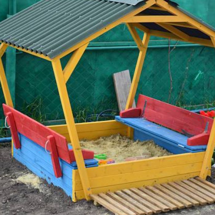 Песочница скамейки заборчик для детской площадки