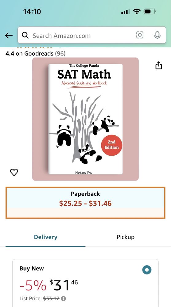 Оригинал с США. Panda SAT Math и SAT Writing.