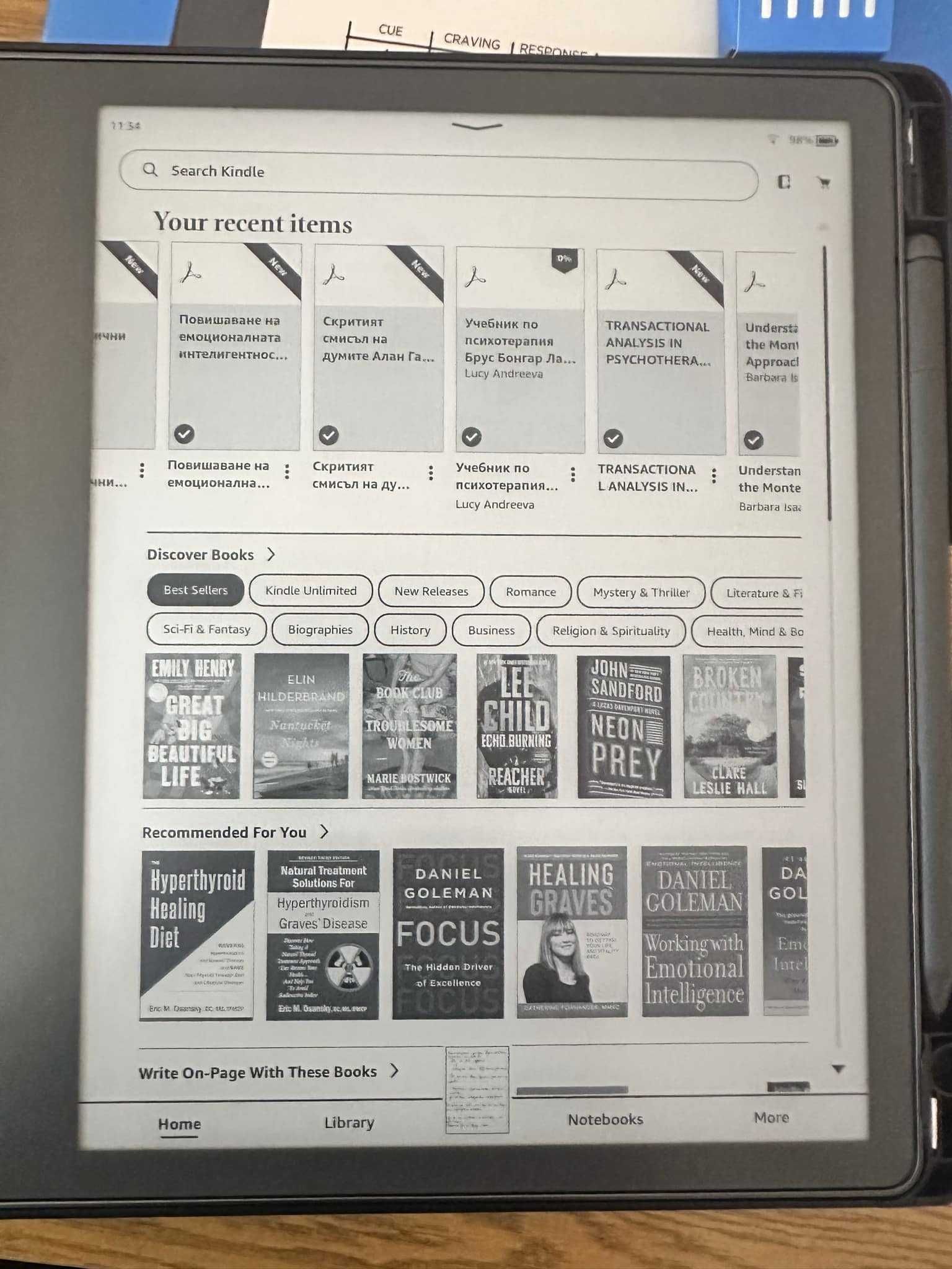 Kindle Scribe 32GB + Pro Pen + кейс – Отлично състояние!