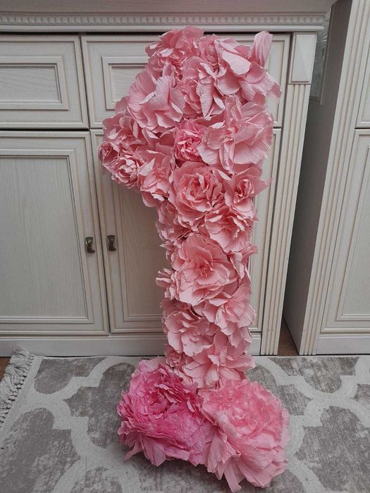 Цифра  ручной работы на годик