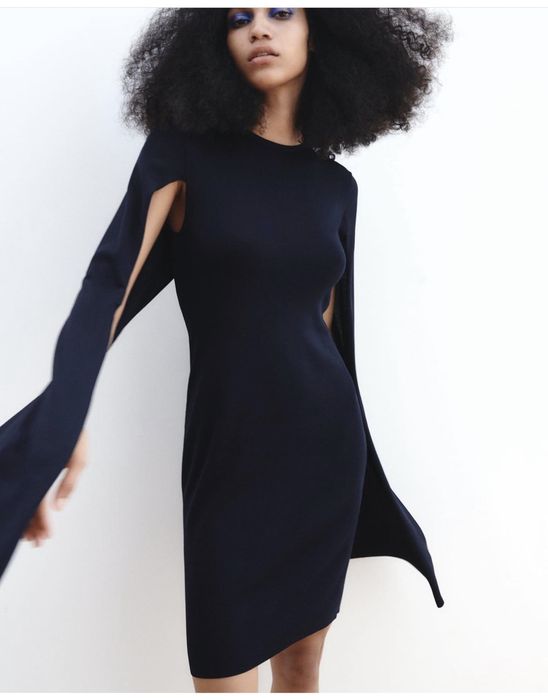 Rochie Zara eleganta mâneci capa marime S M L