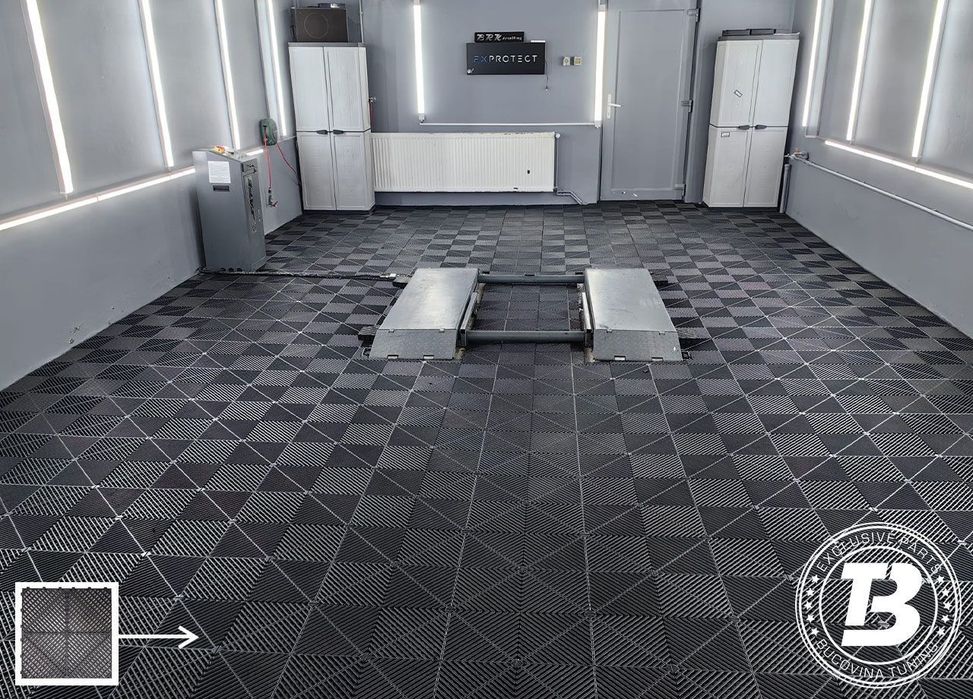 Pardoseala Modulara pentru Garaj si Ateliere Detailing - Negru