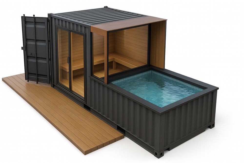 Saunapod&Plunge - SPA modular - piscina si sauna din container maritim