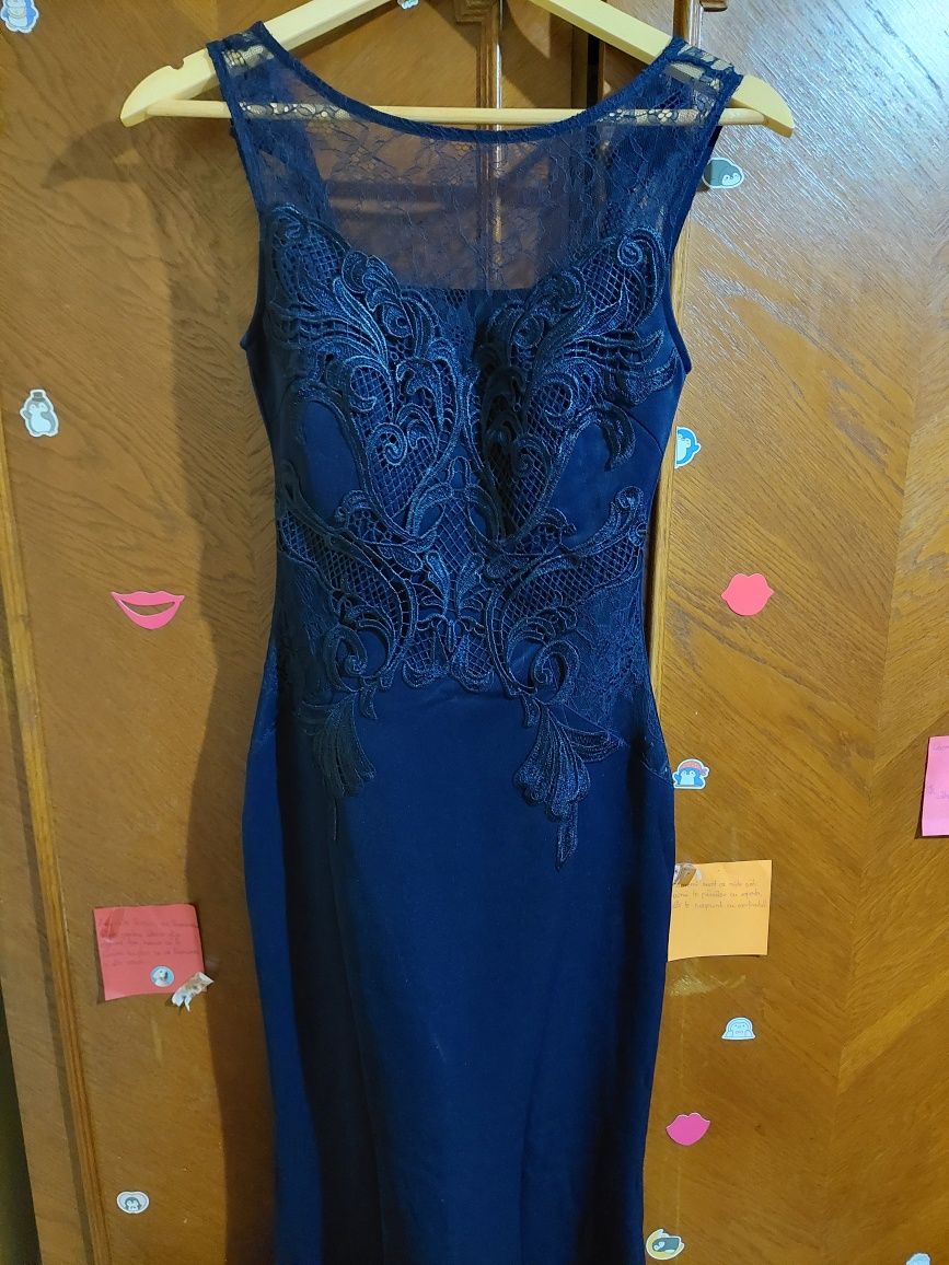 Rochie lungă albastru închis