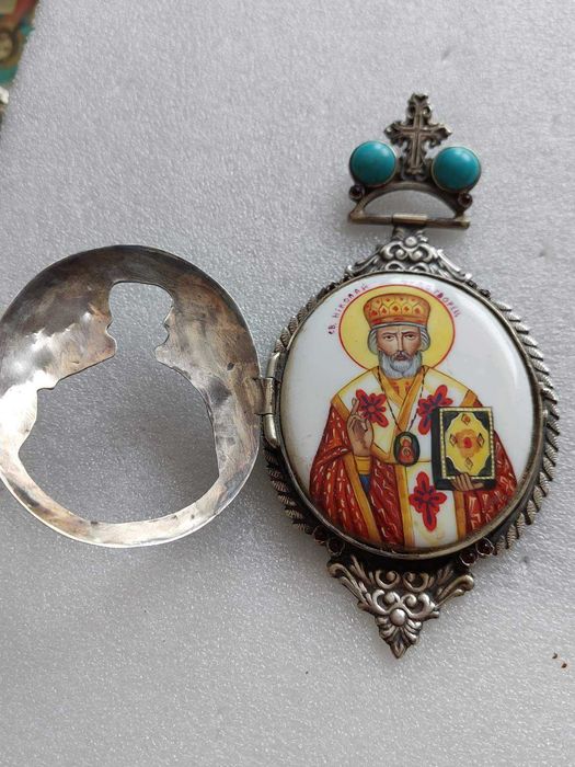 Rusia Argint 84 Panagia și două cruci