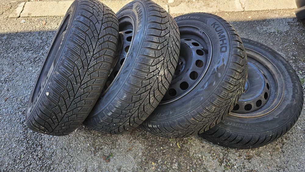 Anvelope KUMHO de iarna 165/70 R14+jante 4 bucăți