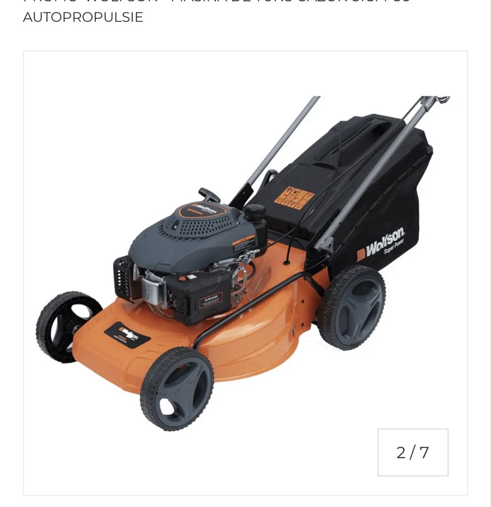 Masina de tuns gasonul Wolfson 51CM CU AUTOPROPULSIE