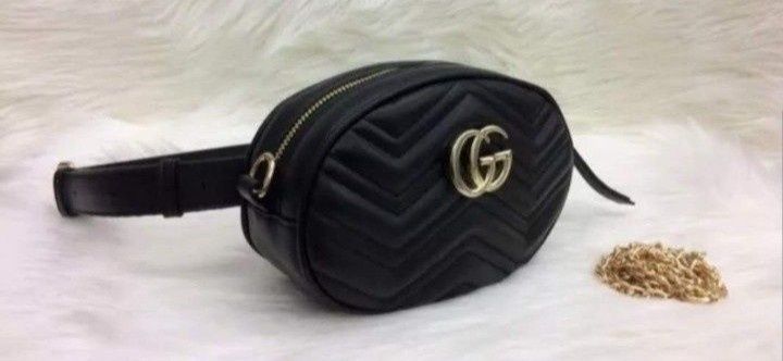 Geanta mini/borsete, diverse nuanțe, logo metalic, saculet, etichetă