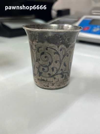 Руска сребърна чаша за кидуш от 19-ти век, 0.84 проба