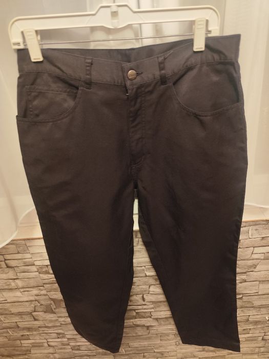 Pantaloni doc - negru lucios - mărime 30/32 - talie 78 cm