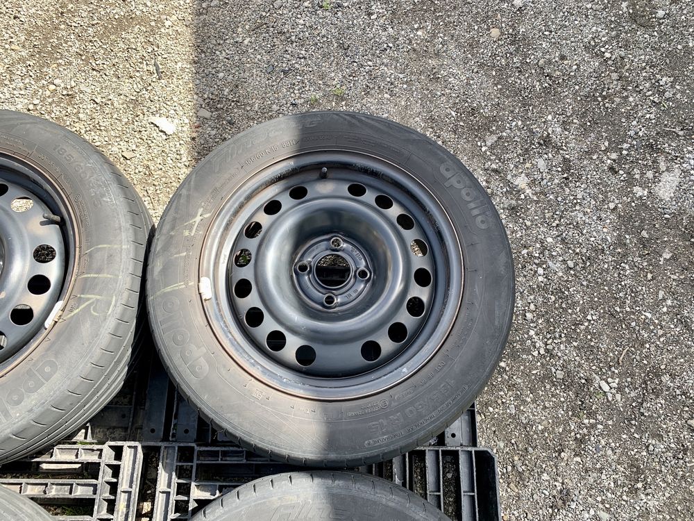4бр.ДЖАНТИ+ГУМИ 15цола 4x100 за Fiat Punto,Opel Corsa,Chevrolet Aveo