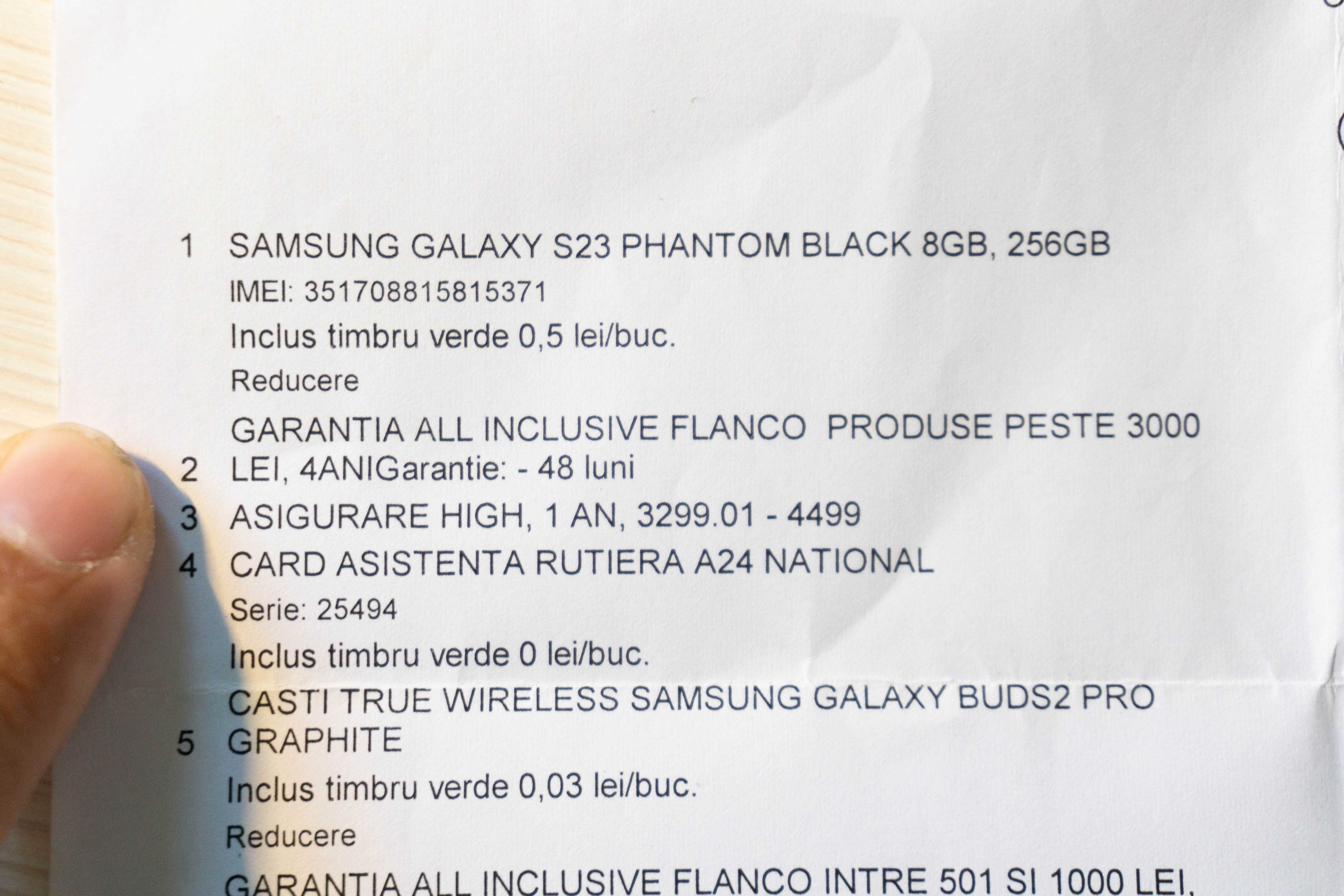 Samsung Galaxy s23 256 Gb Garantie 4 ani Asigurare