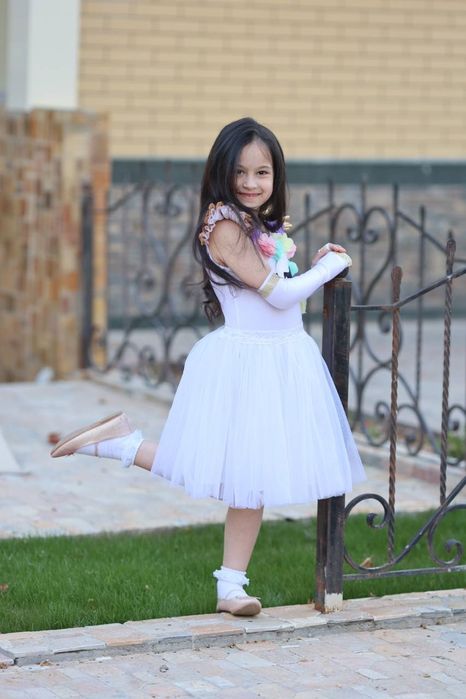 Ободок для девочки "Единорожка" + белые перчатки